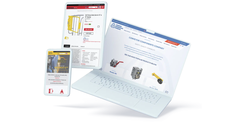 Cotterman Portfolio images showing new web design for company website