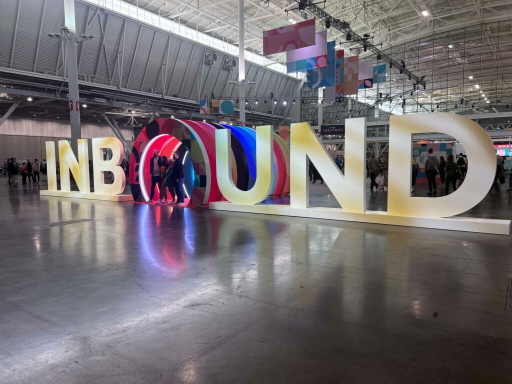 INBOUND logo sign at the 2022 conference