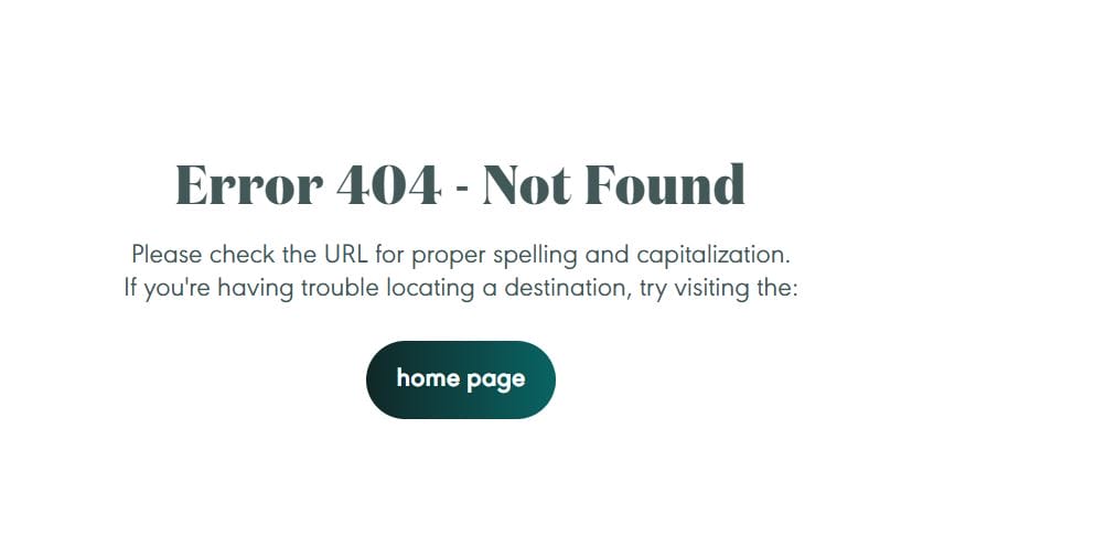 PA 404 Error Page Example