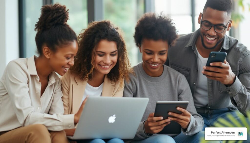 People using website design