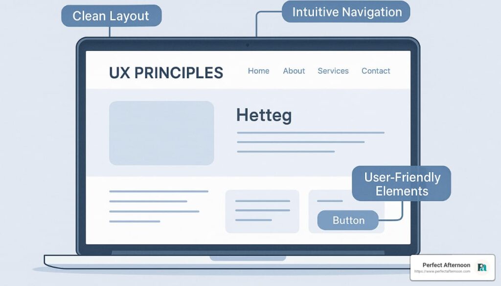 UX principles with a clean layout, intutitive navigation, and user-friendly elements.