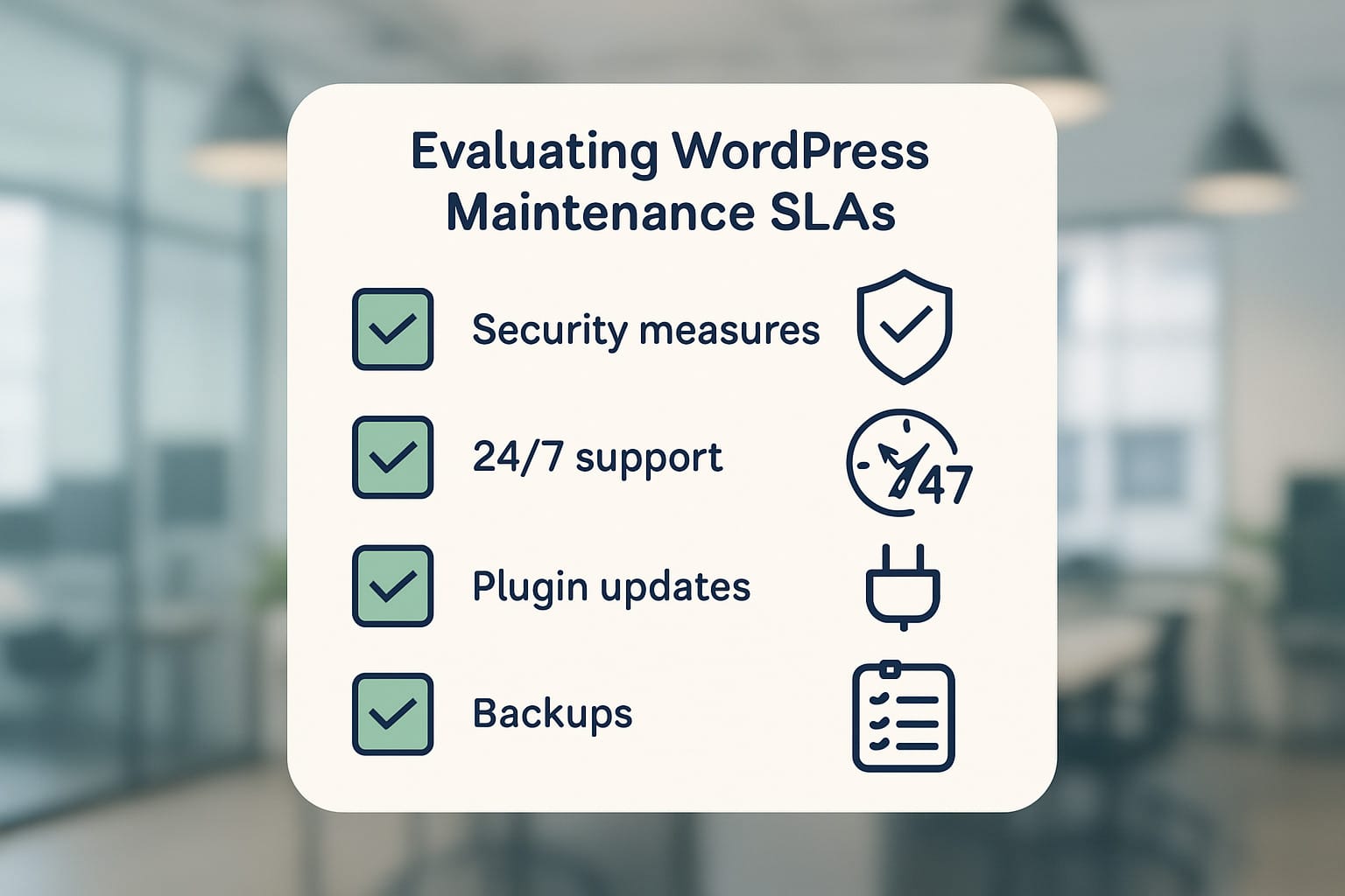 Comprehensive diagram showing the WordPress maintenance lifecycle including regular updates, security monitoring, performance optimization, and backup systems with their business benefits - professional wordpress maintenance infographic