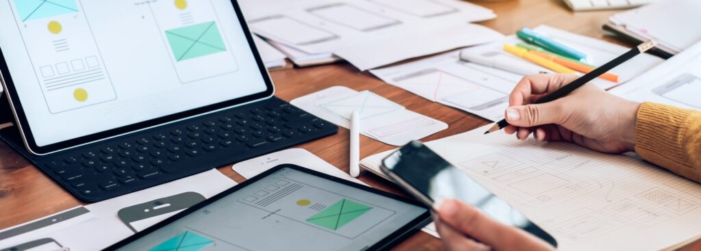 PA UX Design on a laptop screen