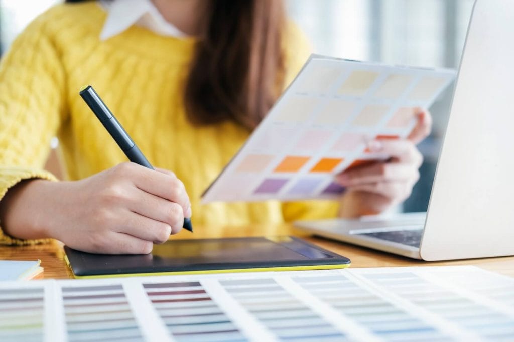 Website designer planning layout framework wireframe design | Web Design Project