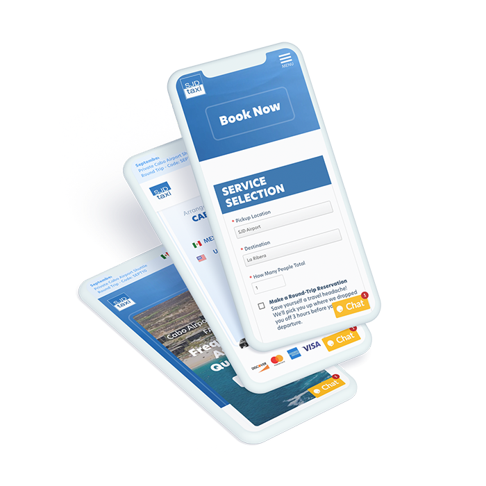 SJD Taxi Mobile Website Design